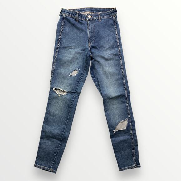 H&M Jeans Women’s 26 Blue Distressed Skinny Denim - Picture 1 of 6